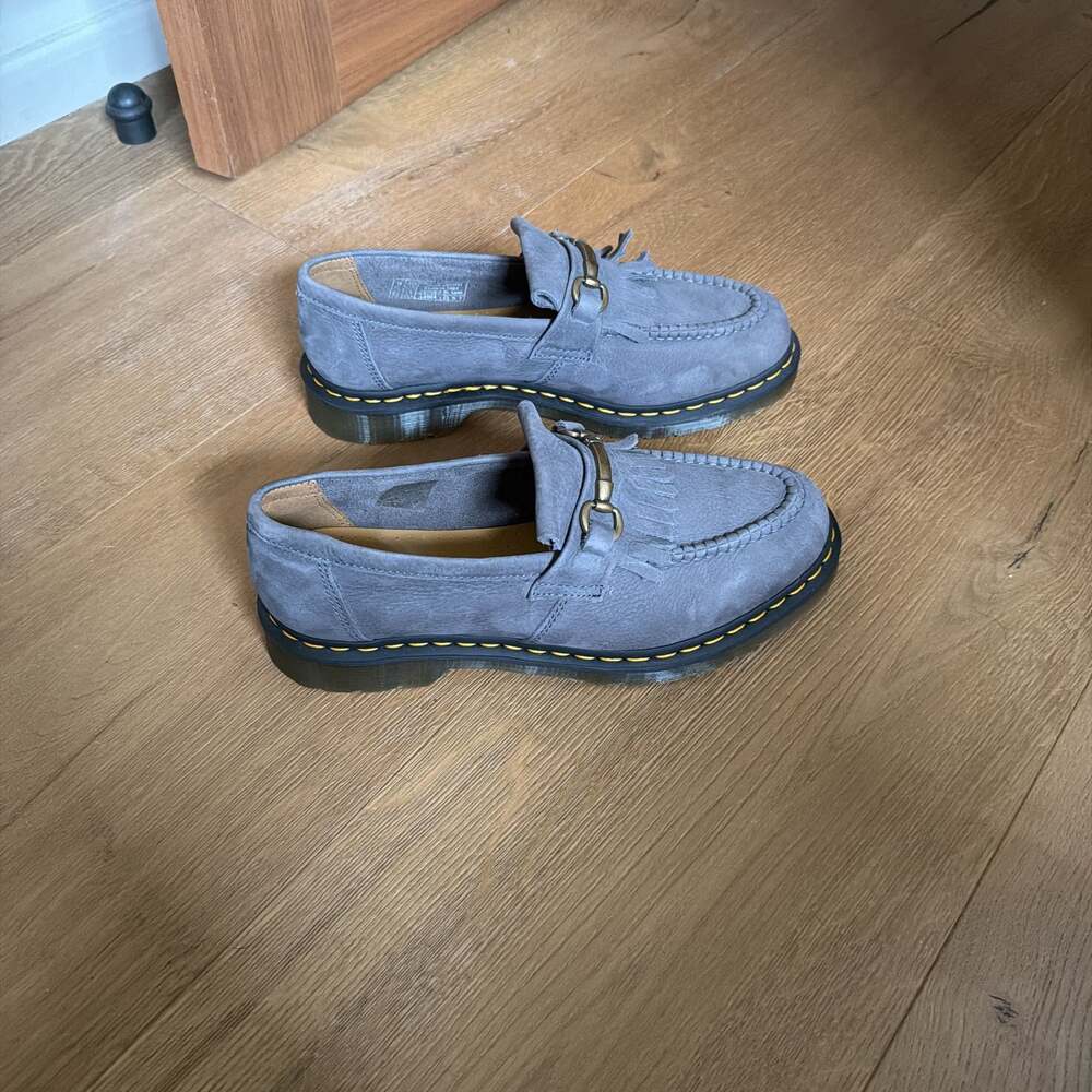 Dr. Martens Adrian Snaffle Loafers Washed Denim Tumbled Nubuck